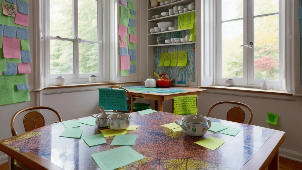 Ausgedruckter Human Design Chart mit Post-its als Ausgangspunkt für ein Fortgeschritten-Reading und mehr Selbsterkenntnis